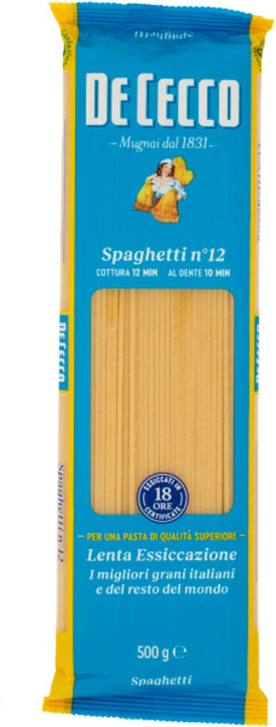 De Cecco Spaghetti n.12 włoski makaron długi 500g Zdjęcie produktu 