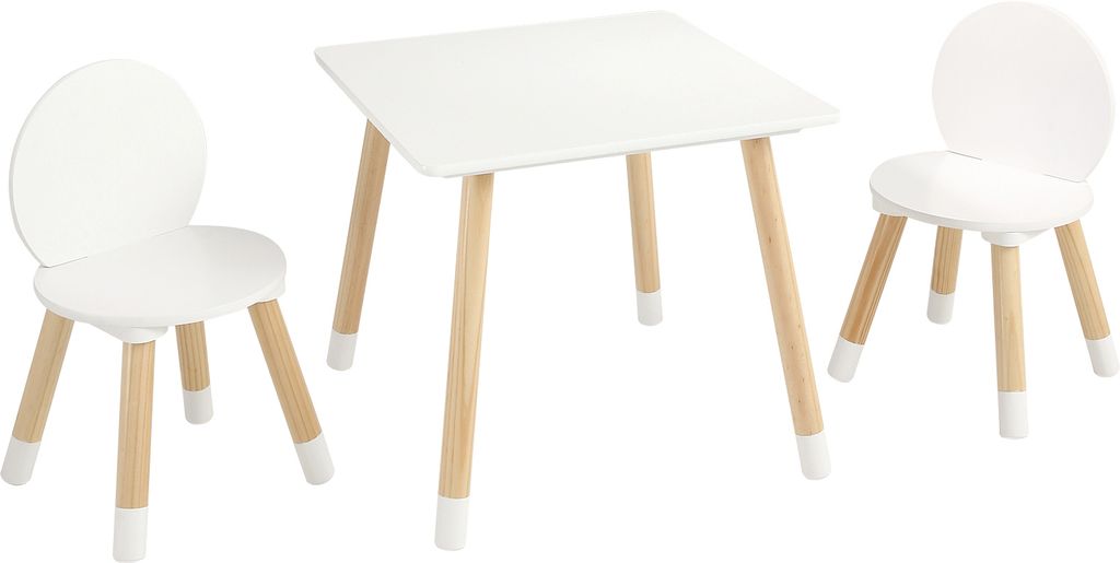 SucceBuy Kindertisch- und 2-Stš¹hle-Set, Kleinkindertisch- und Stuhl-Set, Kinder-Multifunktionstisch fš¹r Kunst, Handwerk, Lesen, Lernen und Sp...