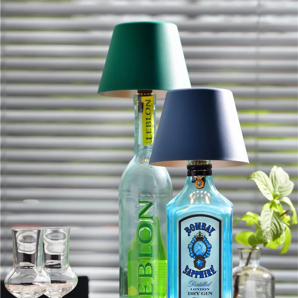 Sompex Top Blu Lampada Bottiglia Ricaricabile - Regalo Design - 4