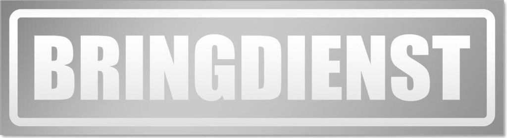 Kiwistar Bringdienst invertiert Magnetschild Schild magnetisch - 45cm Silber - Magnetfolie für Auto PKW Kfz