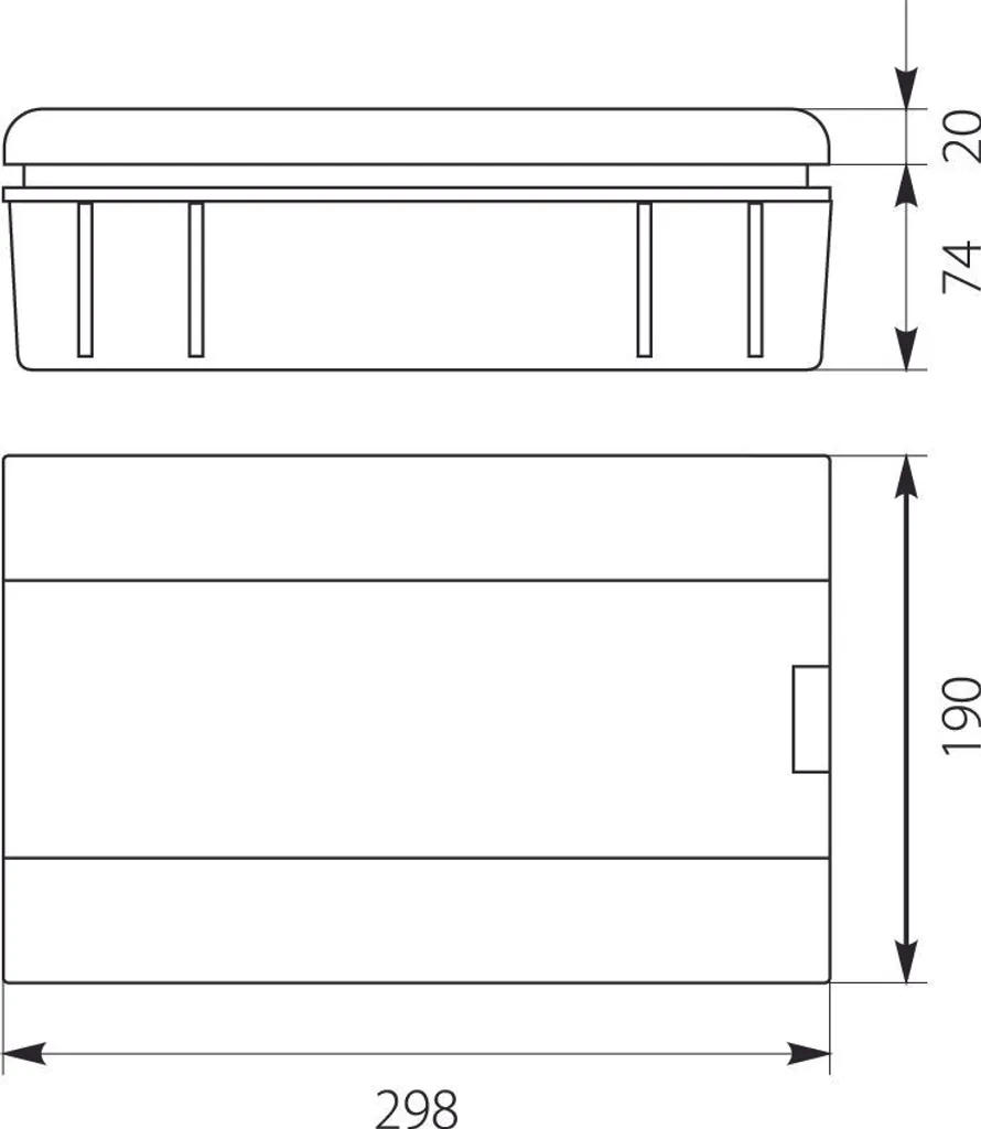 Tableau électrique encastré IP40 contre la poussière 1x12 modules - 3