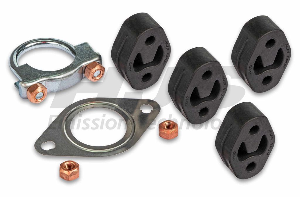 HJS 82 15 6620 Montagesatz Auspuffanlage Abgasanlage für FORD Fiesta Mk5 Schrägheck (JH1, JD1, JH3, JD3) FUSION (JU) für MAZDA 2 (DY)