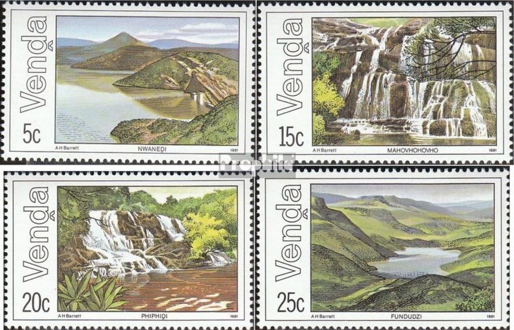 Briefmarken Südafrika - Venda 1981 Mi 42-45 (kompl.Ausg.) postfrisch Seen