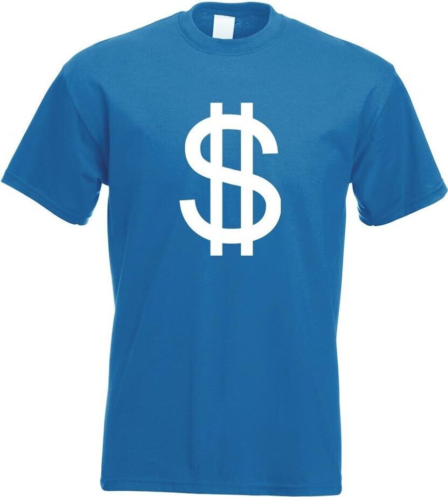 Kiwistar - T-Shirt - royal - Dollarzeichen - Dollar Zeichen Motiv Bedruckt Funshirt Design Print - mit Motiv Bedruckt - Funshirt Design - Sport - F...