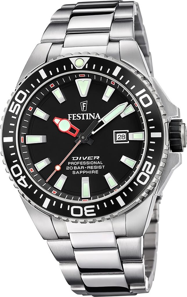 Festina Herren Uhr Casual Edelstahl Armbanduhr silber Produktbild 