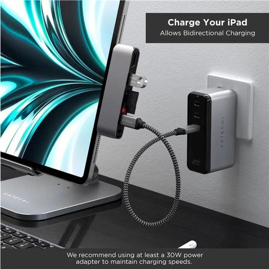Adaptateur Hub USB-C Multiport pour iPad avec Sortie Vidéo HDMI 4K HDR - 17
