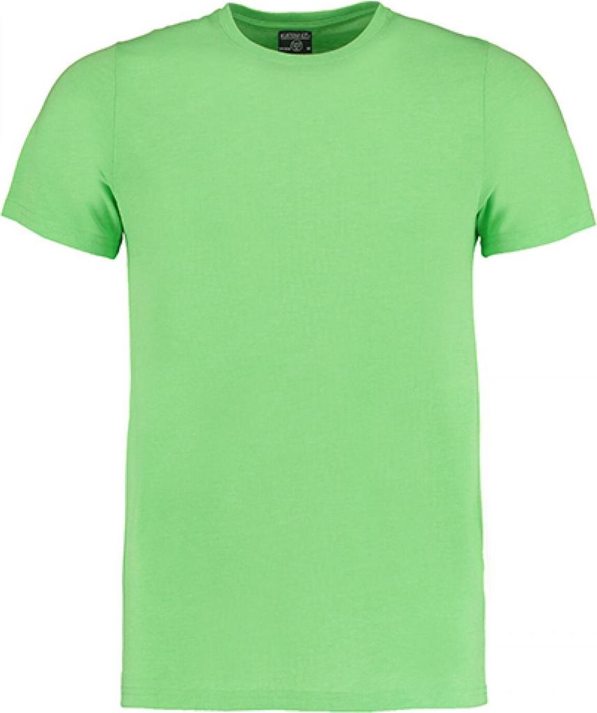 Kustom Kit KK504 | Herren Superwash T Shirt Fashion Fit / Superwash 60° - Farbe: Lime Marl - Größe: S