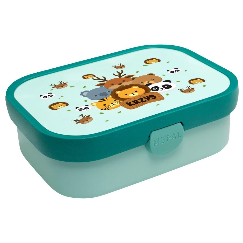 Personalisierte Brotdose mit Namen Tiere Große und praktische Brotdose für Kinder Wunderschöne Lunchbox für Mädchen und Jungen mit verschieden...