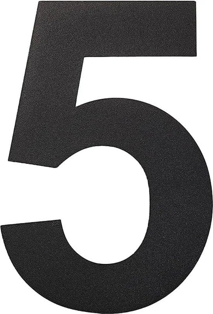 Numéro de maison 3D de 20,5 cm effet flottant en métal noir mat élégant