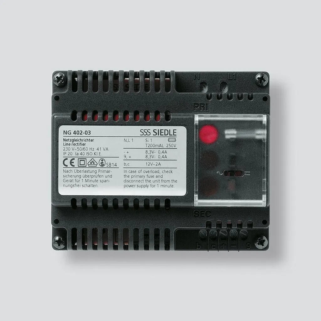 Siedle NG 402-03 Alimentation Secteur Noir 200033590-00 pour Interphone