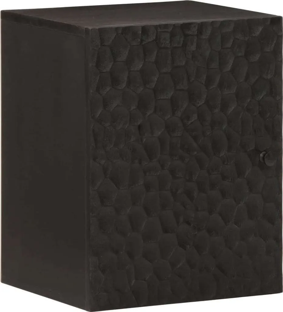 Petit meuble de rangement mural bois massif pour salle de bain chic