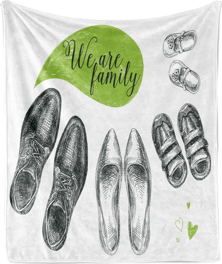 Coperta Peluche ABAKUHAUS Siamo una Famiglia - Idea Regalo 125x175