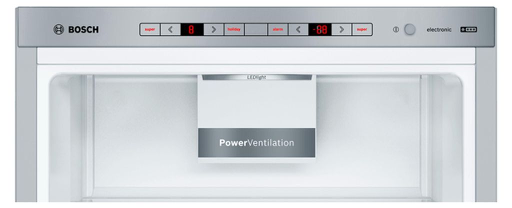 Réfrigérateur combiné 60cm 308l metal look - Bosch - Image du produit 