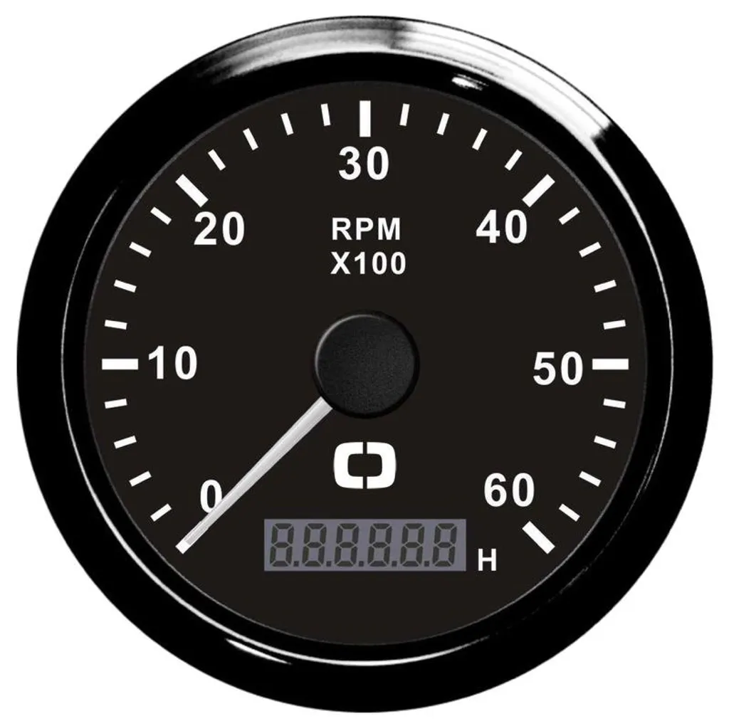 Compte-tours 0-6000 tr/min noir pour optimiser le régime moteur
