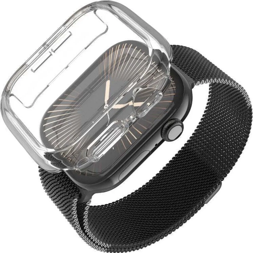 Custodia Fixed Pure Apple Watch 10 42mm Vetro Temperato Trasparente