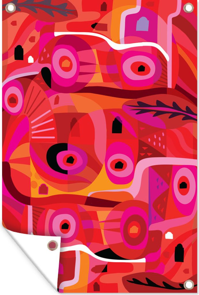 MuchoWow 60x90 cm Outdoor-Poster Gartendeko Sichtschutz Garten Poster für den Garten Segeln in der abstrakten Kunst