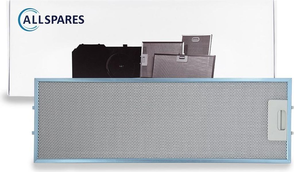 AllSpares Metallfilter für Dunstabzugshauben geeignet für 481248058305, C00345800, GF023B, GF023C, AS-MF340 (533x177x10mm)