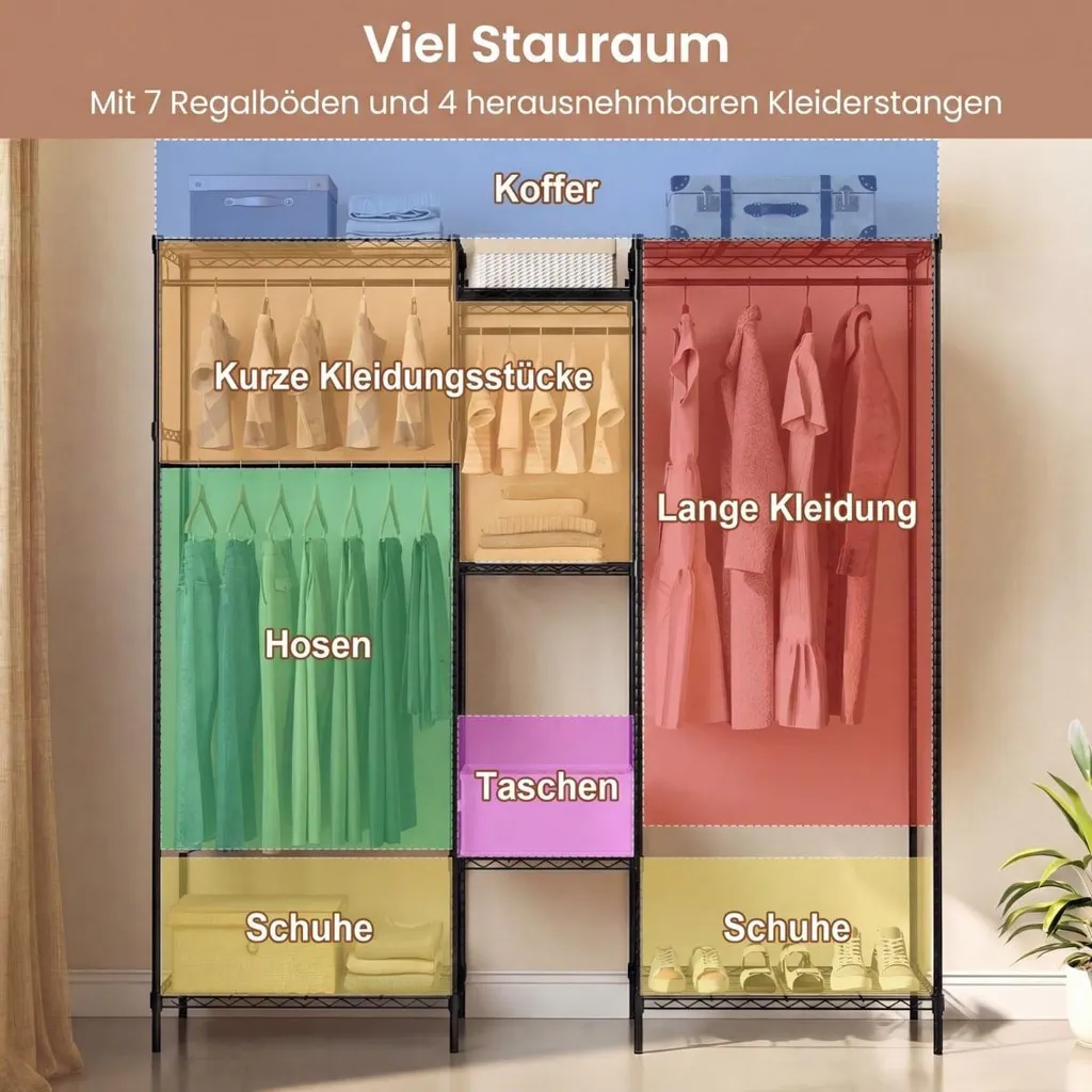 Armoire portable noire fixation en L et horizontale - Structure stable
