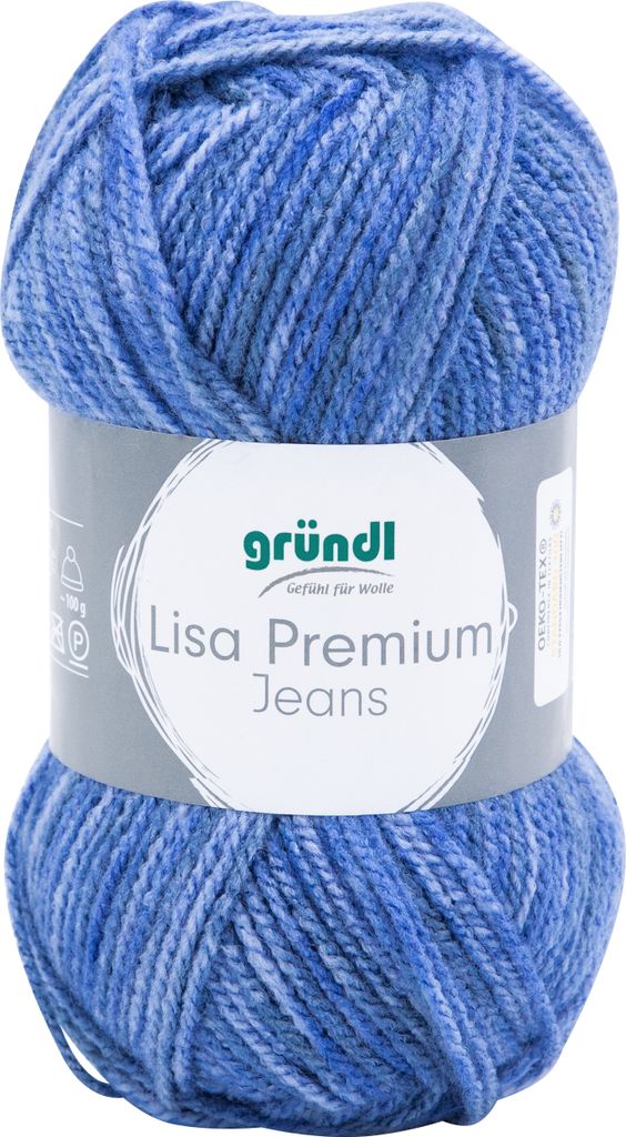 Gründl Wolle Lisa Premium Jeans 50 g jeansblau meliert Produktbild 