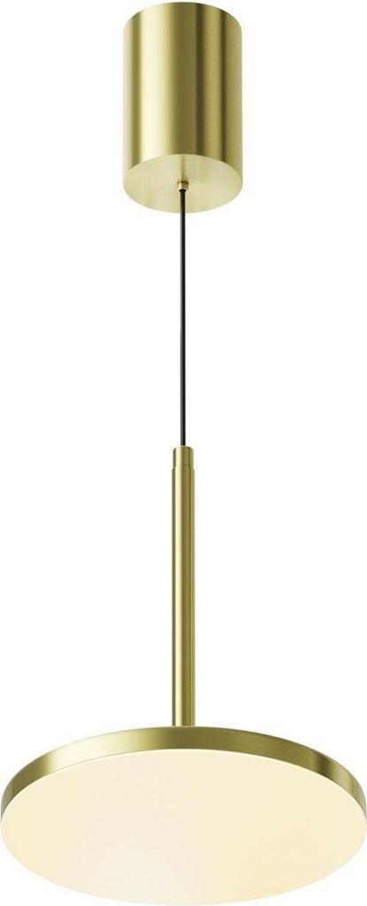 Hängelampe LED Aluminium D: 18,5 cm rund H: max. 195 cm in Messing warmweißes Licht 3000 K 700 lm