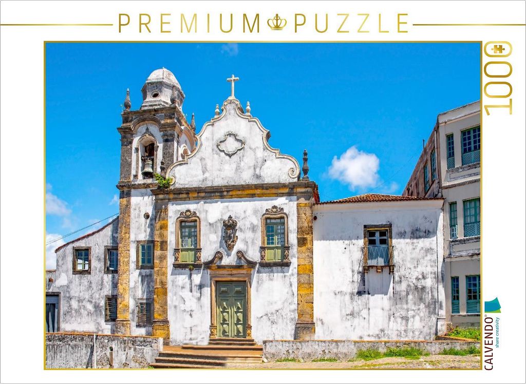 CALVENDO Puzzle Convento de São Francisco, Olinda, Brasilien | 1000 Teile Lege-Größe 64x48cm Foto-Puzzle für glückliche Stunden