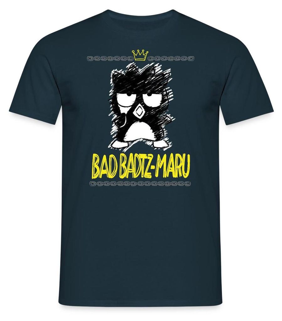 Spreadshirt Bad Badtz Maru Skizzen Stil Männer T-Shirt, 4XL, Navy