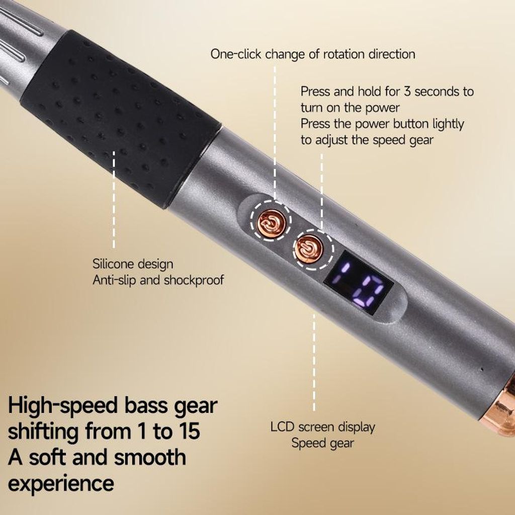 Nagelpolierer, 300 mAh wiederaufladbares Maniküre-Werkzeug, Polierstift, kleines und praktisches Polierwerkzeug