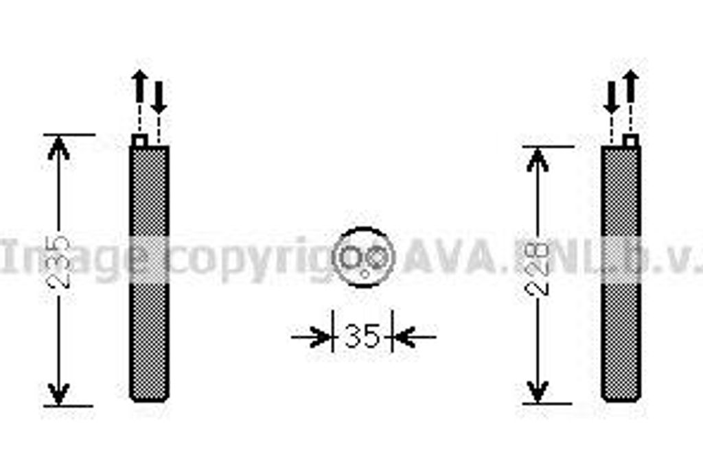 AVA VND297 Trockner, Klimaanlage OE 5N0298403 kompatibel mit Tiguan