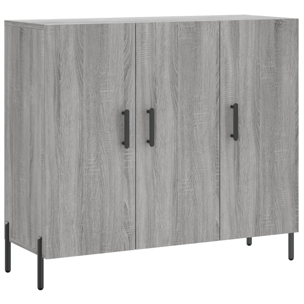 SYFAX™ Credenza Grigio Sonoma 90x34x80 cm in Legno Multistrato