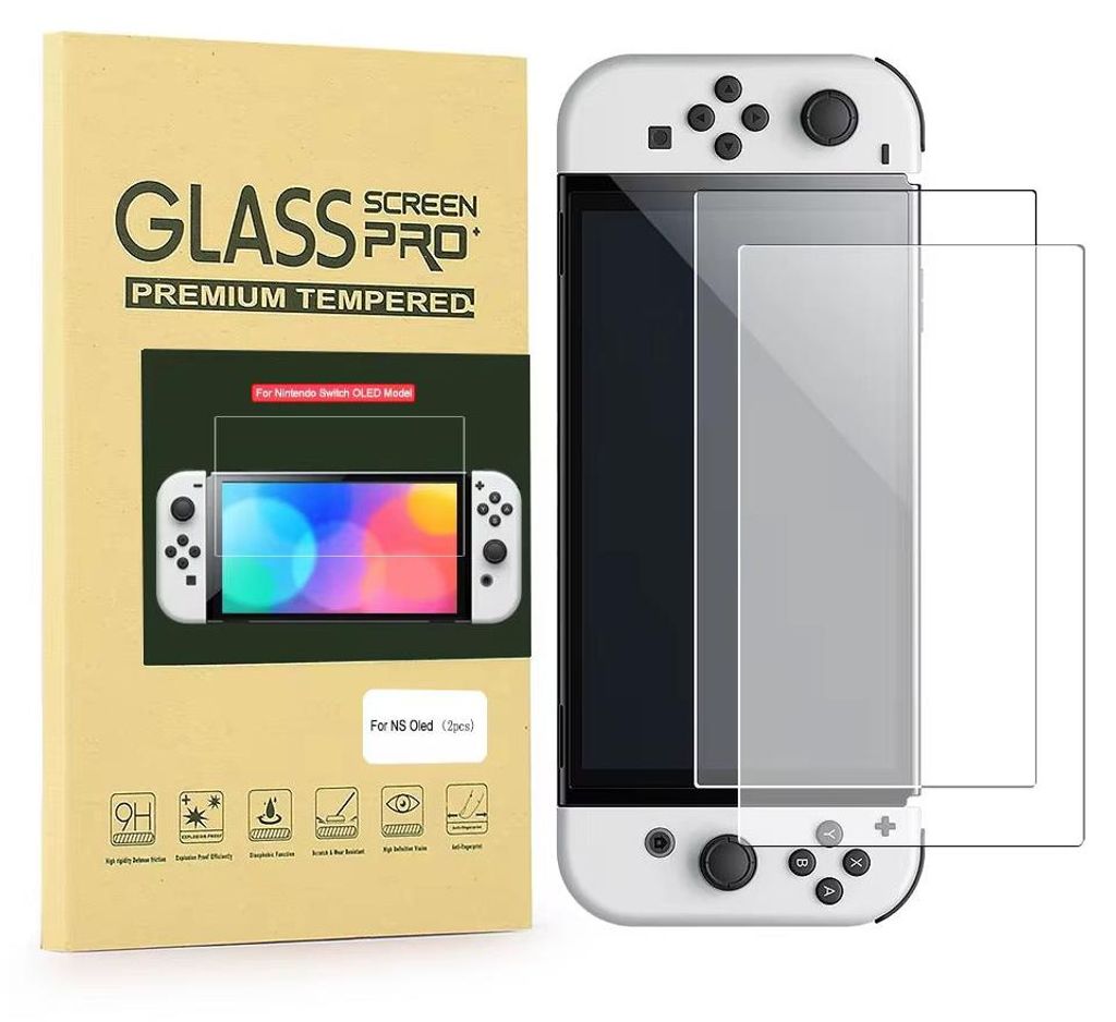 Displayschutz - Panzer Folie Glas für Nintendo Switch OLED Produktbild 