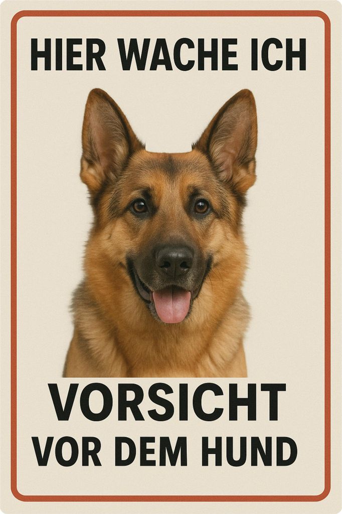 Blechschild AstraDesign 20x30 cm „Deutscher Schäferhund Produktbild 