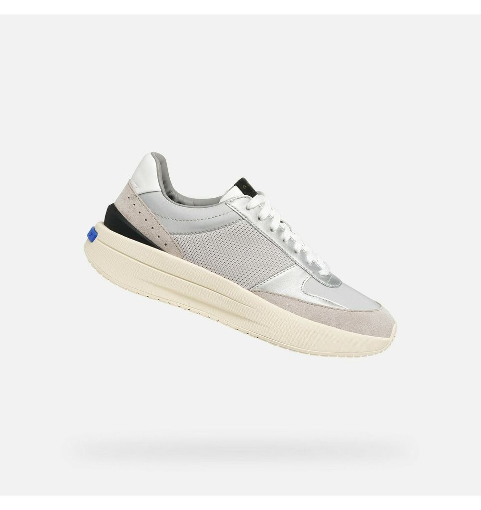 Geox Hellgraue Damen-Sneaker Gxrn-01 36