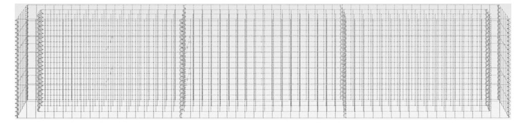 Gabionen-Hochbeet aus verzinktem Stahl 270×30×60 cm für Garten und Landschaftsbau