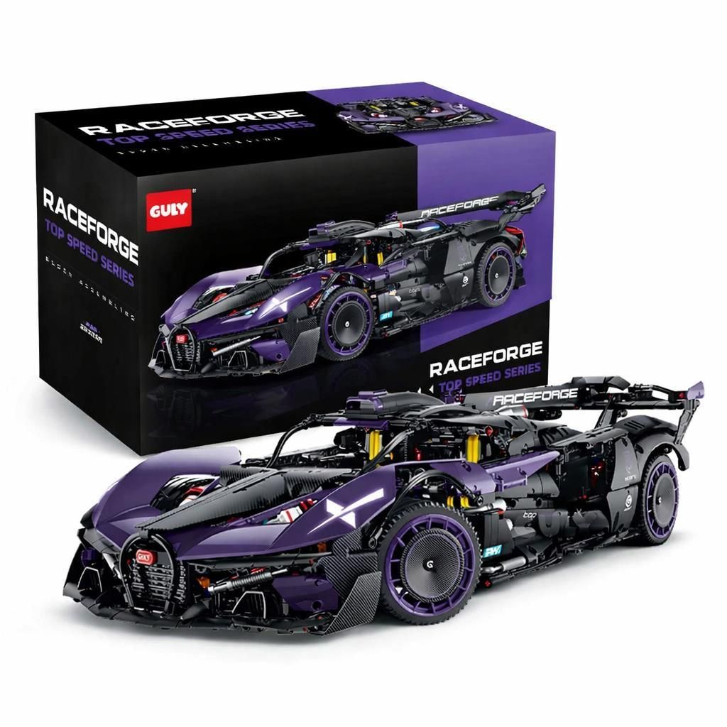 Guly Bugatti Bolide 1:8 Klemmbaustein Hypercar 3300 Teile W16 Motor Federung RC optional Technik Modell kompatibel