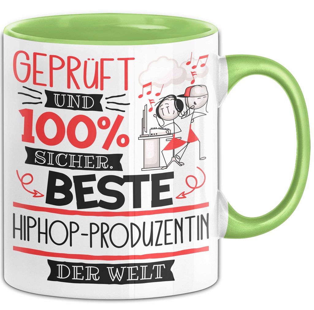 Beste Hiphop-Produzentin Der Welt Tasse Geschenk für Eine Hiphop-Produzentin Und Sicher Geschenkidee Geburtstag Weihnachten (Grün)