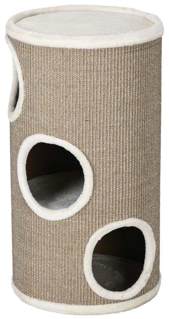PawHut Krabpalen, krabpaal voor katten met 3 verborgen Productafbeelding 
