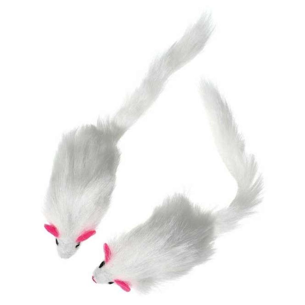 Topolini di peluche Karlie Flamingo con sonaglio - 2 pezzi Immagine del prodotto 