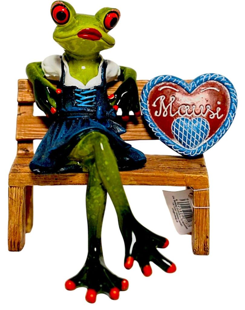 Froschhausen Frosch-Lady Mausi im Dirndl mit Lebkuchenherz Produktbild 