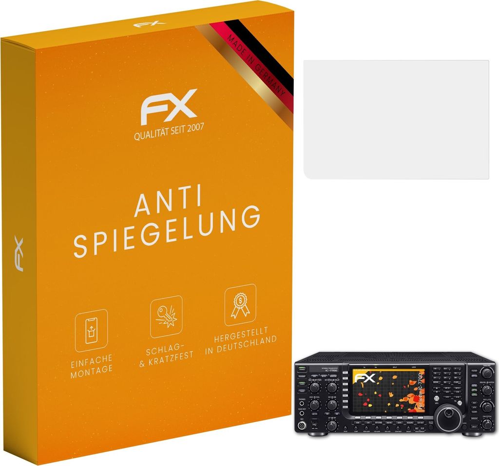 atFoliX FX-Antireflex 3x Schutzfolie kompatibel mit Icom IC-7700 Displayfolie