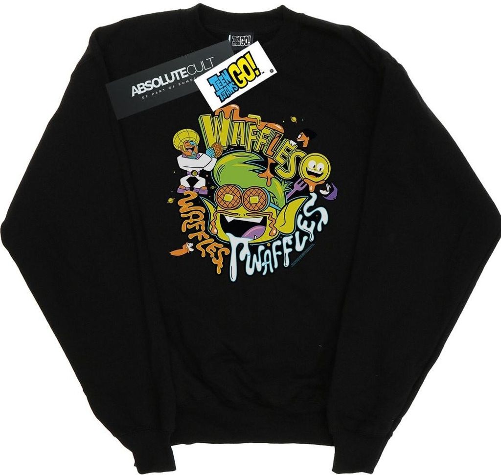 DC Comics - "Teen Titans Go Waffle Mania" Sweatshirt für Herren BI47410 (XXL) (Schwarz)