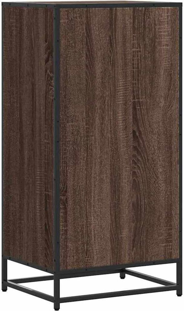 Schuhregal Braun Eichen-Optik 48x38x97,5 cm Holzwerkstoff
