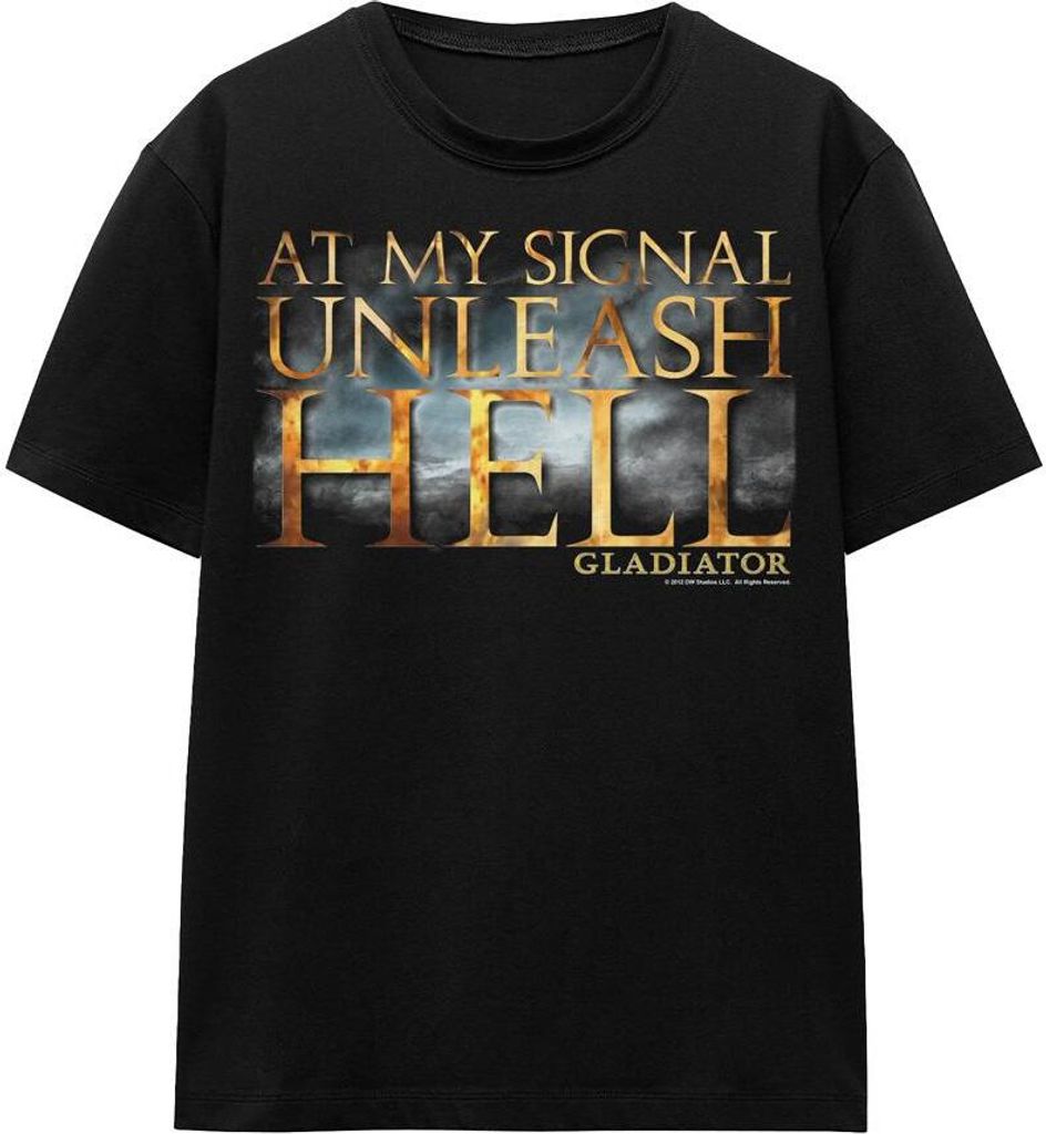 Gladiator - "Unleash Hell" T-Shirt für Herren/Damen Uni TV15710 (M) (Schwarz)