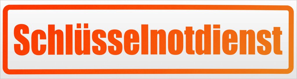 Kiwistar Schlüsselnotdienst Magnetschild Schild magnetisch - 20cm Neonorange - Magnetfolie für Auto PKW Kfz