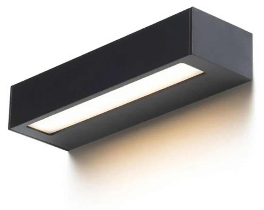 Luminaire Mural Extérieur LED ASTER 25 Design Acrylique Noir 230V