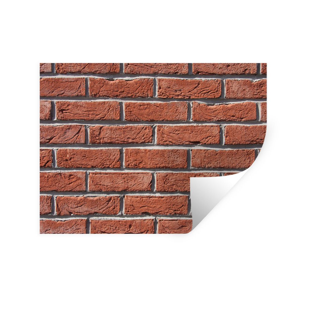 MuchoWow Wandtattoo Wandsticker Wandaufkleber Backstein - Wand - Vintage 80x60 cm Selbstklebend und Repositionierbar - Faltenfrei