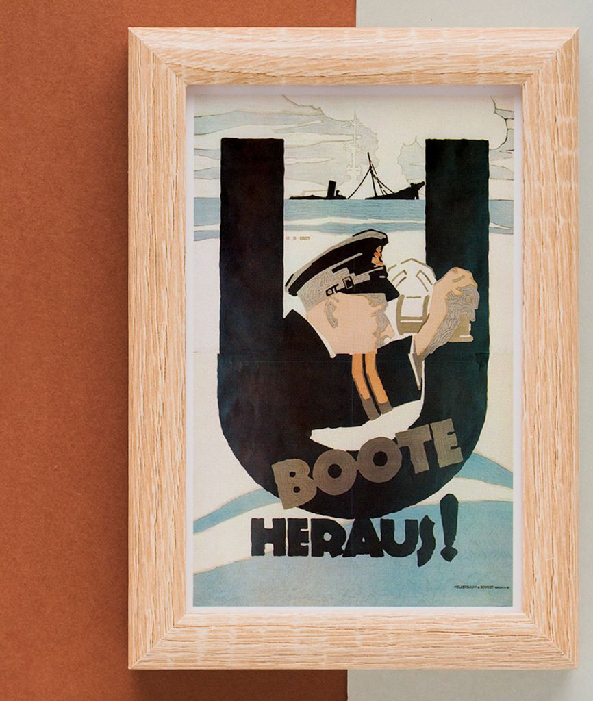 Vintage-Plakat - U-Boot Deutschland - A3 (29,7 cm x 42 cm)