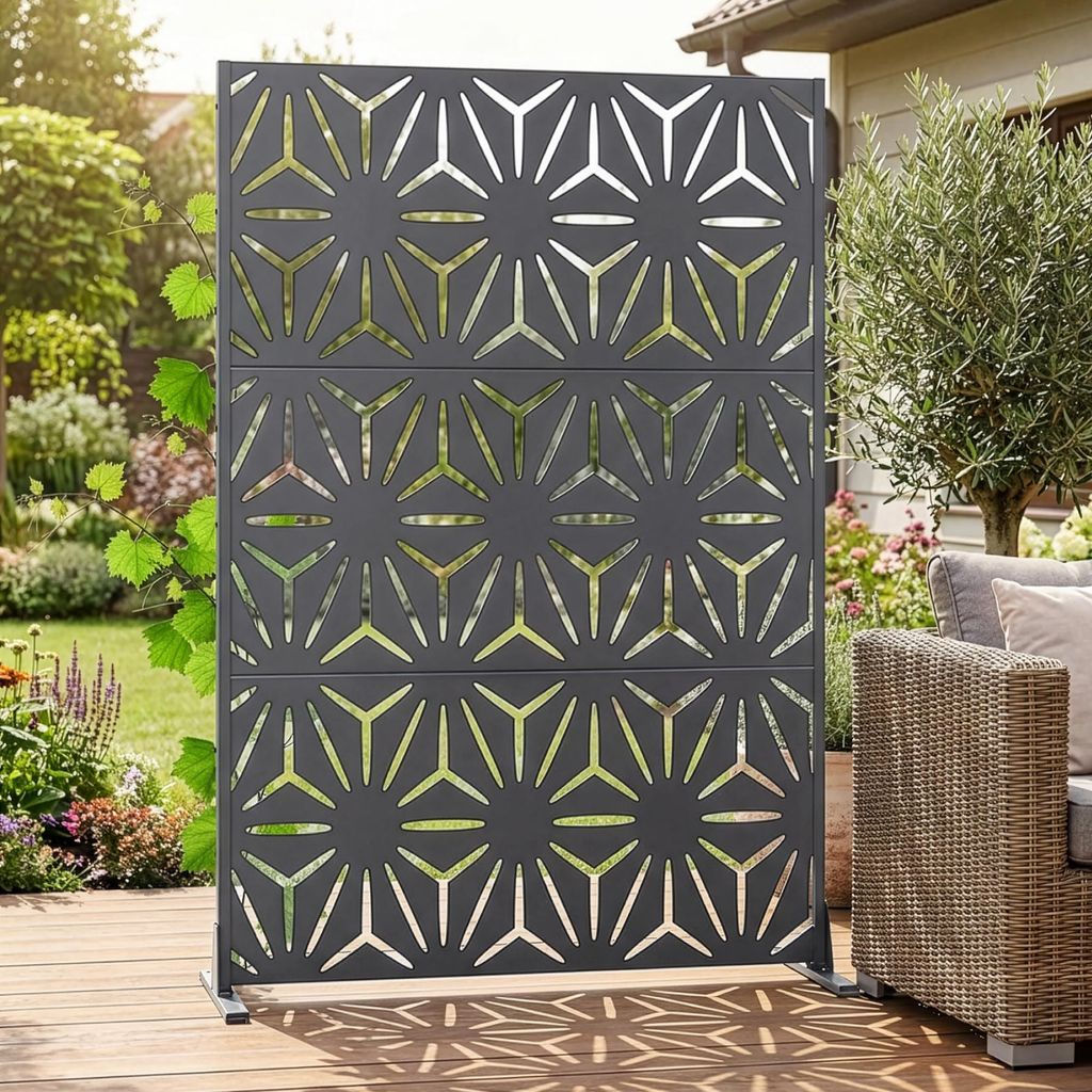 Trennwand ‘Kilsturd’ verzinkter Stahl 180 x 120 cm Produktbild 