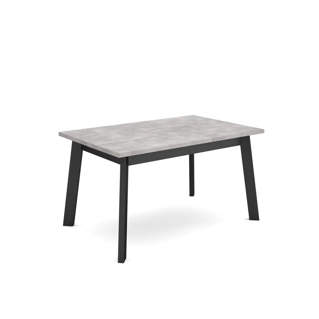 Table à manger ODIN robuste effet ciment et bois facile à entretenir