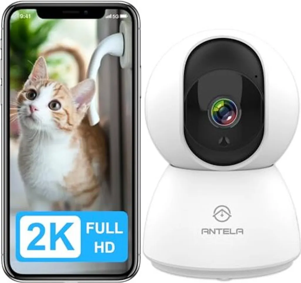 Telecamera WiFi Antela 2K 3MP Domotica Smart Alexa Google Home