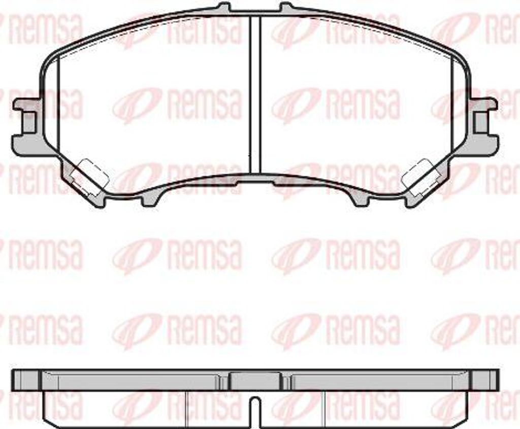 REMSA 1318.22 Bremsbelagsatz, Scheibenbremse OE D10604BA0A kompatibel mit Qashqai, Kadjar